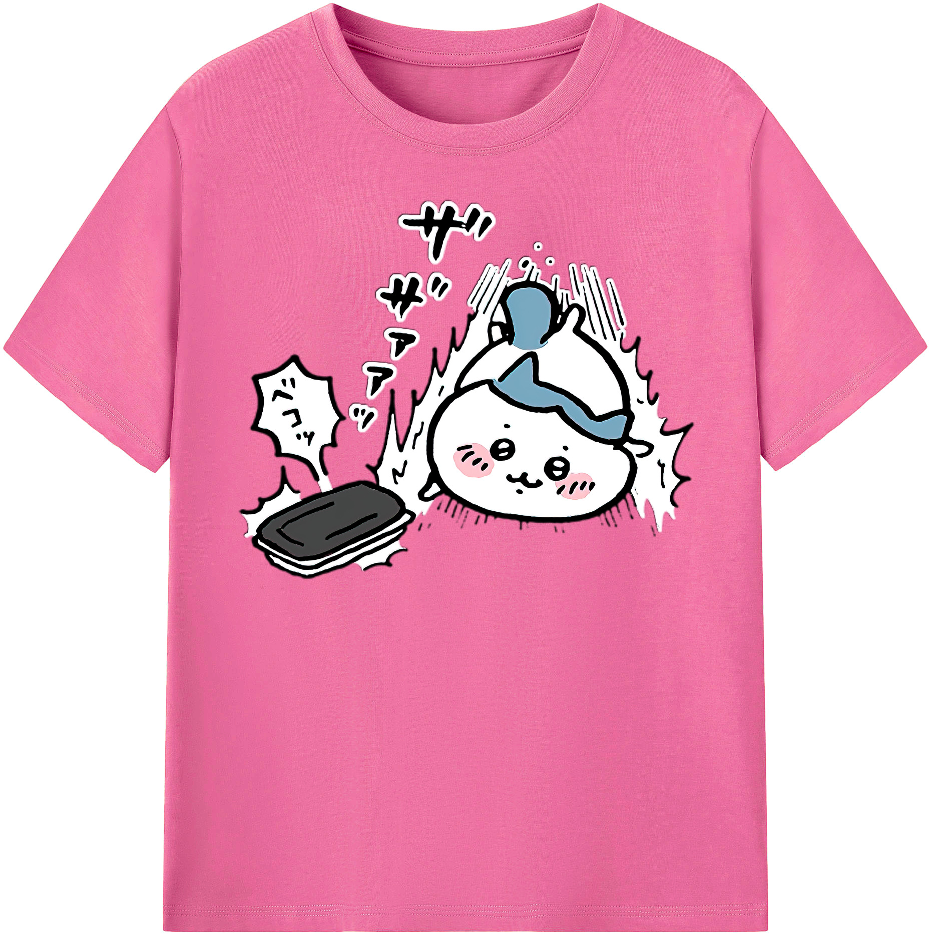 （画像用） ちいかわ ハチワレ Chii-kawa hachiware レディースカジュアルプリントTシャツ（綿100％）